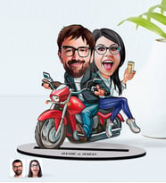 BK Gift Kişiye Özel İsimli Sevgililer Karikatürlü Ahşap Biblo Model-97
