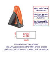 KAŞECİNİZ TRODAT 9411 CEP KAŞE TURUNCU MAKİNE MAVİ MÜREKKEP