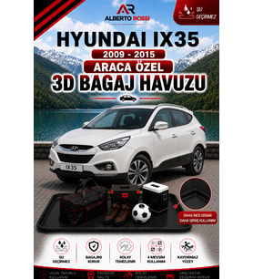 Hyundai Ix35 2009 - 2015 Araca Özel 3D Bagaj Havuzu
