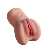 Çift Girişli  Ve Vajinal Gerçekçi Mastürbatör 18 cm (Ten)