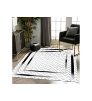Dijidekor Halı Gri K0470 Yıkanabilir Saçaksız İnce Yolluk Kilim Salon Halısı Modelleri (Açık Gri)
