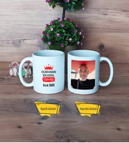 Dayıya Hediye Kupa Bardak Beyaz Fotoğraflı Dayıya Doğum Günü Hediyesi