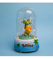 Pokemon Pikaçu Müzikli Işıklı Cam  Fanus (Renksiz)