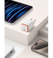 Spigen 30W USB-C Mini Adaptör - Samsung PPS Destekli Hızlı Şarj Aleti iPhone & Android & iPad & MacBook Type-C EE301 White (Beyaz)