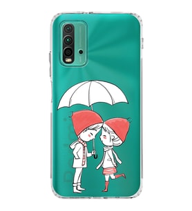 Xiaomi Redmi 9T  Kamera Korumalı Kapak Aşk Tasarımlı Şeffaf  Kılıf
