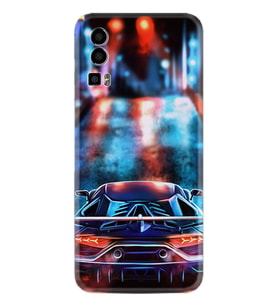 General Mobile GM 23 Kılıf Silikon Desen Özel Seri Neon Cars 1724