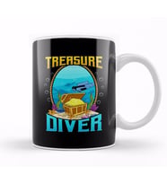 Awesome Scuba Diving Treasure Diver Kupa Bardak Porselen