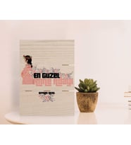 BK Gift Kişiye Özel Anne Adayı Tasarımlı Otantik Masaüstü Ahşap Palet Çerçeve-2 (Beyaz)