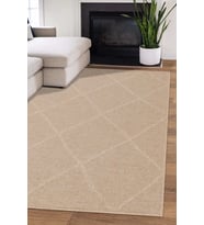 Angorahome Harmony Jüt Görünümlü Dokuma Makine Halısı JN017A (Bej)
