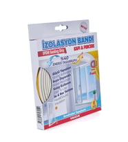 Kapı Pencere İzolasyon Rüzgar Fitili - Bandı Beyaz 9 mm X 6 Metre