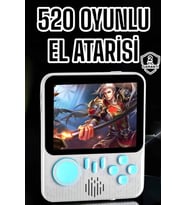 Northcity Mini Atari 3.5 inç Retro Oyun Konsolu - 666 Oyun, Çift Kişilik ve TV Bağlantısı