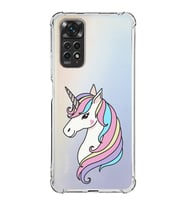 Xiaomi Redmi Note 11 Kamera  Korumalı  Antishock Kapak Unicorn Tasarımlı Şeffaf Kılıf