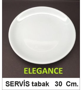 ELEGANCE DÜZ SERVİS TABAK 30 CM TRNSPRN ( 6 adet)