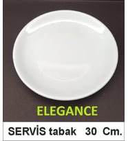 ELEGANCE DÜZ SERVİS TABAK 30 CM TRNSPRN ( 6 adet)