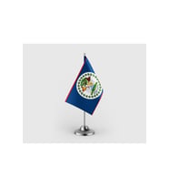 Belize Devleti Tekli Saten Masa Bayrağı Seti