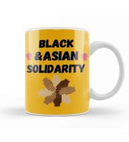 Black Asian Solidarity Stop AAPI Hate Kupa Bardak Porselen