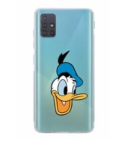Samsung Galaxy A51  Kamera Korumalı  Kapak Donald Duck Tasarımlı  Şeffaf Kılıf
