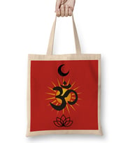 Sunny Ohm Moon and Lotus Ohm Symbol Bez Çanta Uzun Saplı
