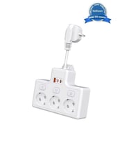 Termal Akım Korumalı 3 lü Duvar Tipi Priz 1x Usb 2x Type-c Çıkışlı Grup Priz Çoğaltıcı (3500w)