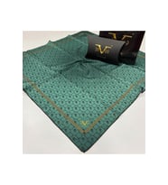 Geometrik Desen Black Seri Twill Eşarp Eşarp Askısı ile Birlikte 90x90 cm Mint-9