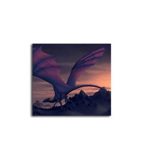 DBSanatevi Gün Batımında Ejderha Tablo 70 X 70 Cm