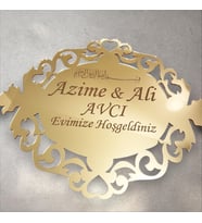 Pleksi Ayna Kapı Süsü (Gold)