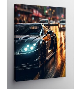 Kanvas Tablo Siyah Spor Araba