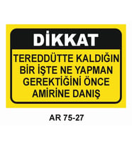 İŞ GÜVENLİĞİ UYARI LEVHASI 1 ADET PVC 21 X 29CM