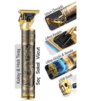 Profesyonel Metal Kasa T-Blade Saç ve Sakal Kesim Traş Makinesi