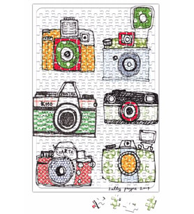 Watercolor Camera Puzzle 240 Parça Yapboz