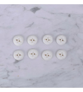 Loren Crafts 8 li Futbol Topu Beyaz Düğme - 0410