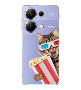 PrintiFy Xiaomi Redmi Note 13 Pro 4G ile Uyumlu Kedi 1 Kamera Korumalı Şeffaf Kılıf