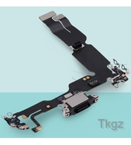 Apple İphone 15 PLUS Full Şarj Soketi Filmi FLEX (SİYAH)