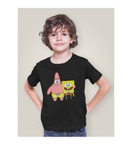 Süngerbob Ve Patrick Baskılı Unisex Çizgi Film Çocuk Tişört (1-12 Yaş)