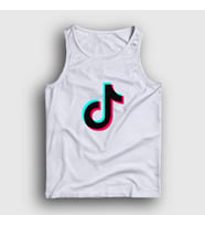 Presmono Unisex Beyaz Logo Sosyal Medya Tiktok Atlet 485878tt (Beyaz)
