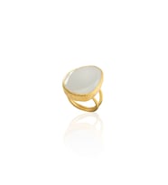 Kadir Jewellery 22 Ayar Altın Kaplama Kadın Fosil Taşlı Yüzük