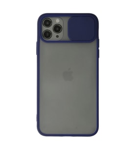 Apple İphone 11 Pro Kılıf Palm Buzlu Kamera Sürgülü Silikon - Lacivert