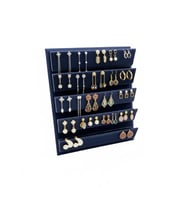Süet Kumaş 20/16 Cm Lacivert Renk Ayaklı Küpe Standı