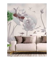 Dreamwall Güller Ve Kelebekler Desen Silinebilir Sağlıklı Tekstil Duvar Kağıdı (Çok Renkli)