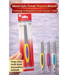 Metal Uçlu Tırnak Törpüsü Blister Ambalajlı Profesyonel Tırnak Törpüsü 1 Adet