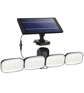 Powermaster 6 Volt 3 Watt Solar Panelli 4 Başlı Hareket Sensörlü 200 SMD Ledli Lamba PM-8048 Güneş Enerjili Aydınlatma