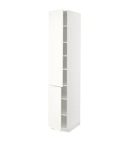 Mutfak boy dolabı, VALLSTENA beyaz, 40x60x220 cm, 2 kapaklı ve 6 raflı
