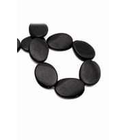 Oniks Doğal Taş Parlak Oval Kesim 30X40mm Dizi [AA]
