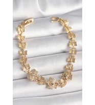 Pirinç Gold Renk Zirkon Taşlı Model Zincir Kadın Bileklik TJ-BB6834
