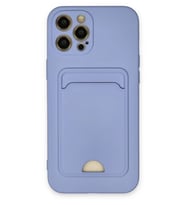 Newface Apple iPhone 12 Pro Max Kılıf Kelvin Kartvizitli Silikon - Lila