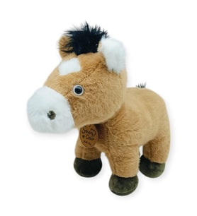 Peluş Hayvanlar Sesli 30 cm At - Koyu Kahverengi