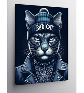 Kanvas Tablo Kötü Kedi