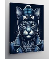Kanvas Tablo Kötü Kedi