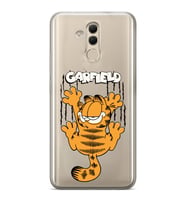 Huawei Mate 20 Lite Uyumlu Garfield Desenli Şeffaf Telefon Kılıfı