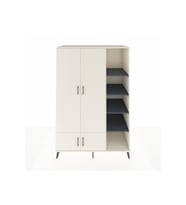 Kronos Dolap 6 Raflı 4 Kapaklı Tek Askılı 132x59x195 Aytaşı-Aytaşı/Antrasit